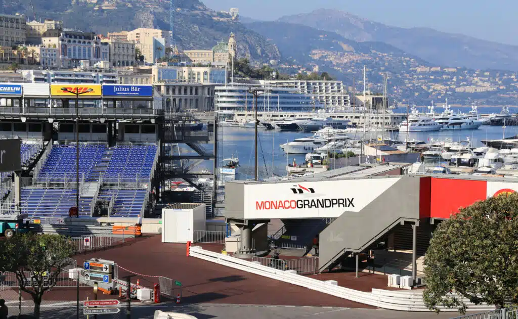 View of the track of the Monaco Grand Prix